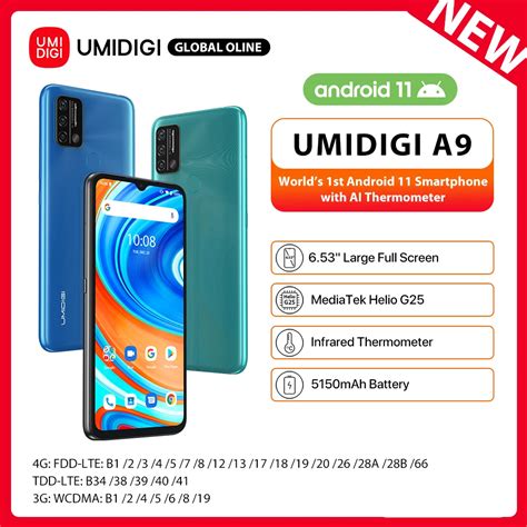 Umidigi A Android Global Version Smartphone Helio G Octa Core Gb