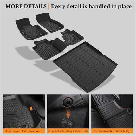 Binmotor Floor Mats Cargo Liner Set For Subaru Impreza All Weather