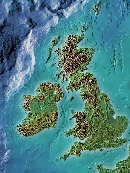 Great Britain Mountain Maps 3d Model