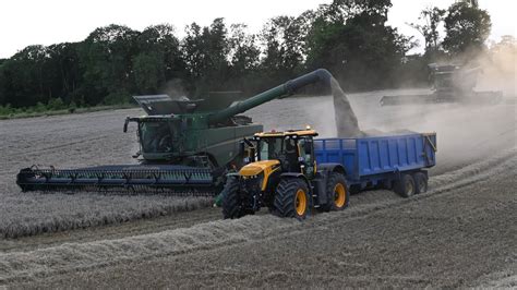 Harvest 2023 Combining Barley With TWO John Deere Combines John