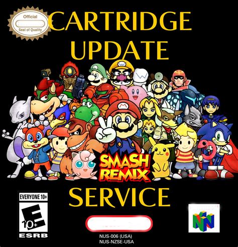 CARTRIDGE UPDATE SERVICE Super Smash Bros Remix Nintendo 64 1 5 0 N64