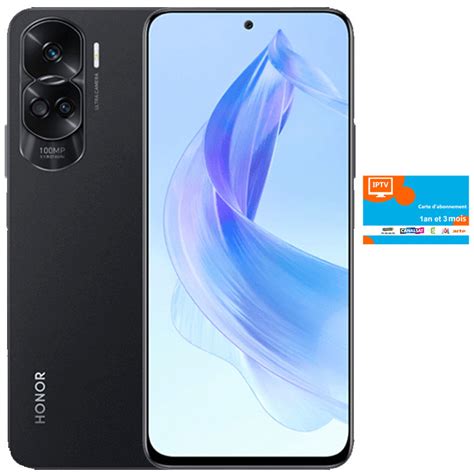 Smartphone Honor 90 Lite 8Go 256Go Noir SpaceNet Tunisie