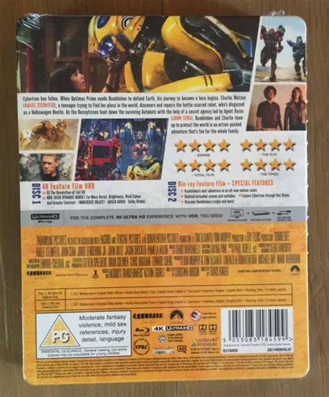 Bumblebee K Blu Ray Steelbook Uk Ltd Ed New Sealed Transformers Eur