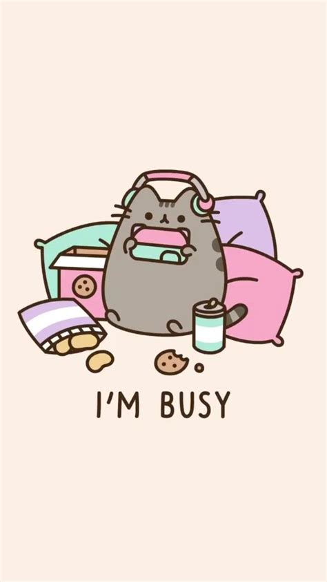 Im Busy Pusheen Pusheen Cute Funny Phone Wallpaper Pusheen Cat