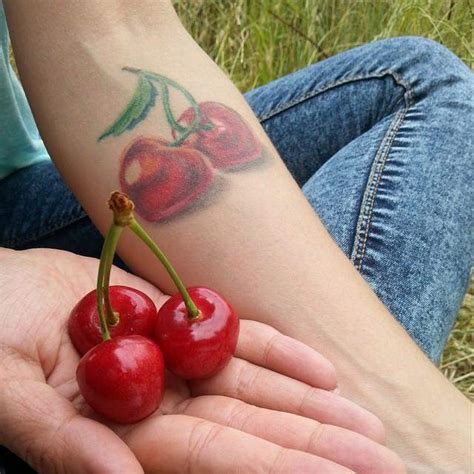 Sint Tico Foto Que Significa El Tatuaje De Cerezas Cena Hermosa