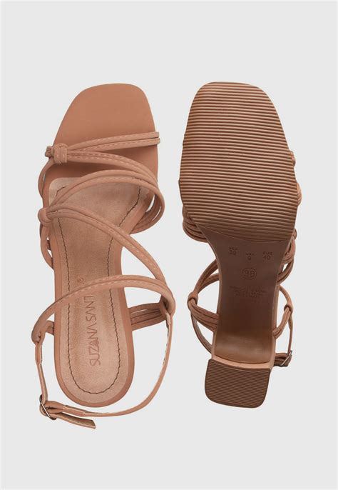 Sandália Suzana Santos Tiras Finas Nude Compre Agora Dafiti Brasil
