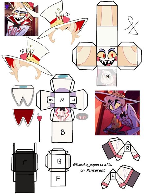 Lucifer Hazbin Hotel Papercraft In 2024 Paper Doll Template Paper