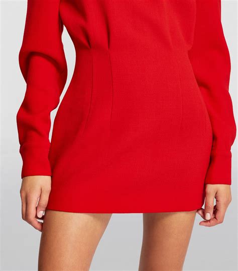 Womens Rowen Rose Red Wool Mini Dress Harrods Uk