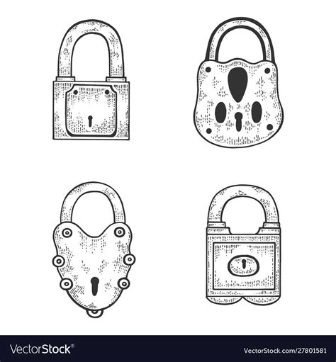 Doodle Padlock Clipart Hand Drawn Lock Clip Art Iron Israel