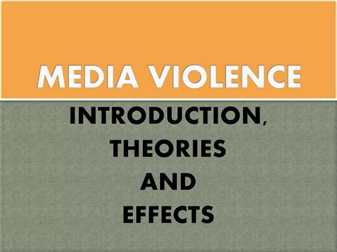 Media Violence Theory By Group 1 Unilag Mass Communication 2015 Ppt