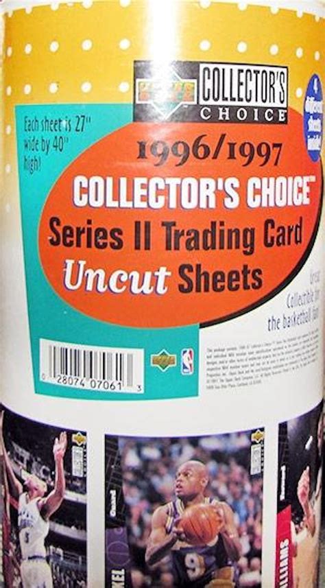 1996 97 Upper Deck Collectors Choice Series 2 Basketball Uncut Sheets