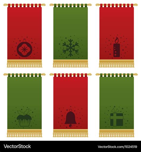 Christmas wall hangings Royalty Free Vector Image