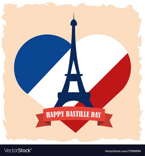 Bastille Day Poster Royalty Free Vector Image Vectorstock