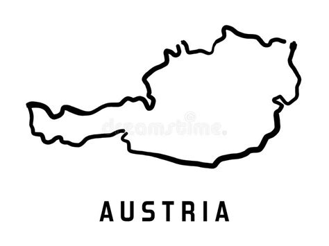 Austria Outline Stock Vector Illustration Of Shape European 79417620