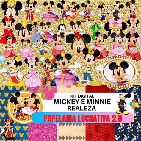 Kit Digital Mickey E Minnie Realeza Imagens Elo