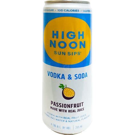 High Noon Sun Sips Passionfruit Vodka And Soda Hard Seltzer 4pk Divine