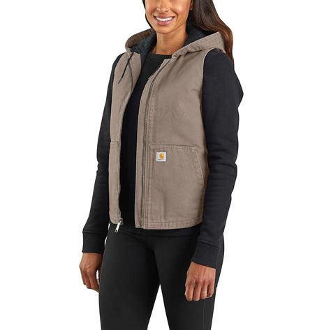 Womens Fleece Lined Hooded Vesteasy To Break In And Hard To Wear Out This Versatile Womens