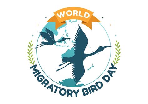 Premium Vector World Migratory Bird Day On May Illustration With