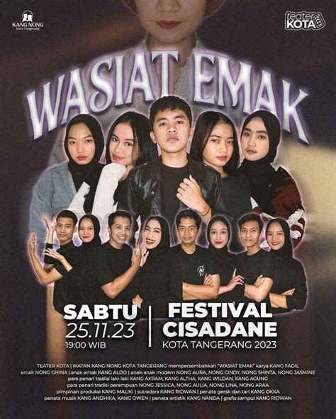 Saksikan Besok Teater Kota Dipentaskan Perdana Di Festival Cisadane 2023