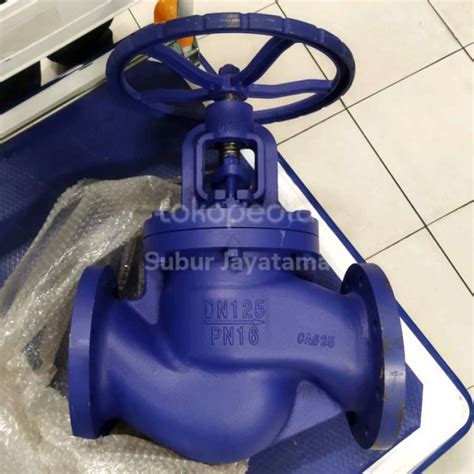 Promo GLOBE VALVE PN 16 FLANGE CAST IRON 5 INCHI DN 125 STEAM SELERA