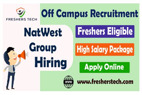 Natwest Group Off Campus Drive Freshers Hiring Transaction