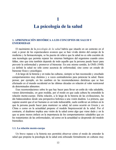 1ra Lectura Manual de psicología de la salud Isaac Amigo Vázquez 13