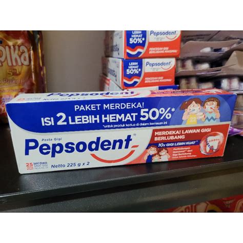 Jual PEPSODENT ISI 2 225 GRAM Shopee Indonesia