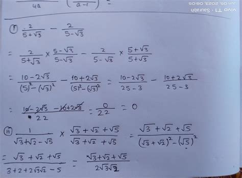 Simplify By Rationalizing The Denominator Tex Frac Sqrt