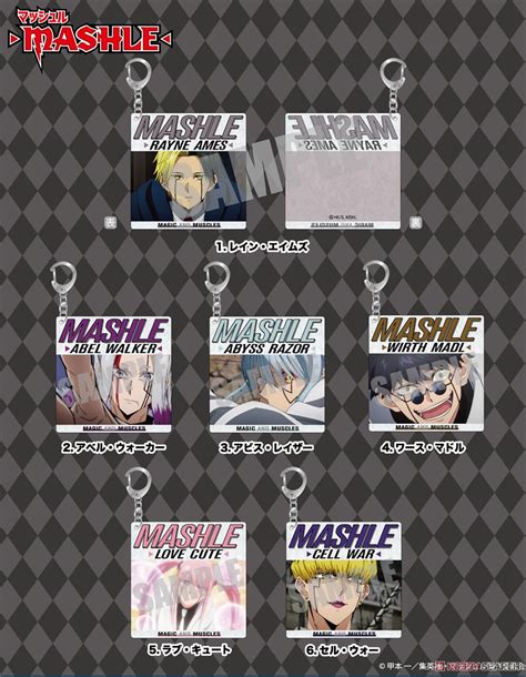 TV Animation Mashle Magic And Muscles Acrylic Key Ring Vol 2 Rayne