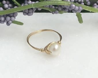 Single Pearl Ring - Etsy