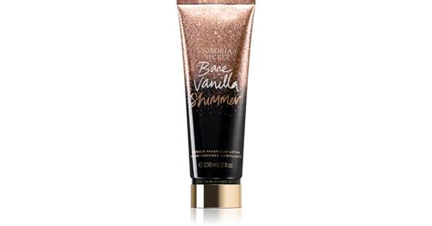 Victoria S Secret Bare Vanilla Shimmer Lait Corporel Paillettes Pour