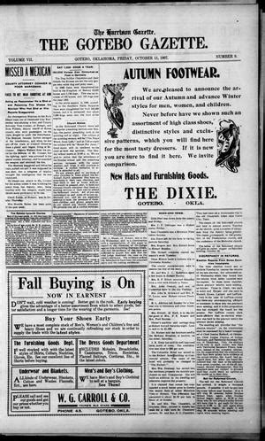 The Harrison Gazette. The Gotebo Gazette. (Gotebo, Okla.), Vol. 7, No. 9, Ed. 1 Friday, October ...