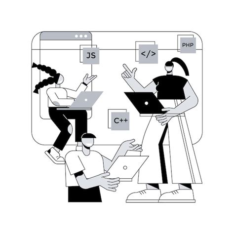 Illustration Vectorielle De Concept Abstrait De Camp De Programmation