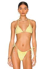 Vdm Reversible Blair Bikini Top In Smoothie Swirl Mellow Yellow