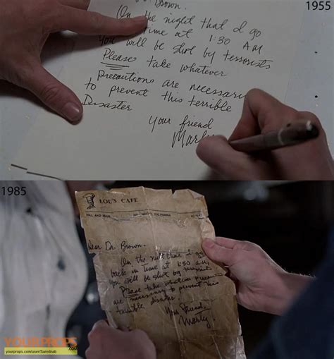 Back To The Future Letter From Marty To Doc Replica Movie Prop