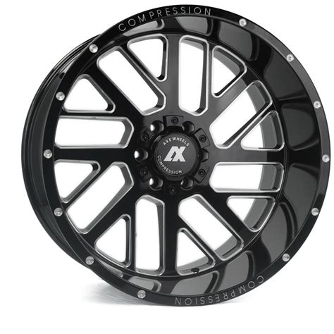 22 Axe Wheels Ax2 0 Gloss Black Milled 22x12 Wheel 6x135 6x5 5 44mm