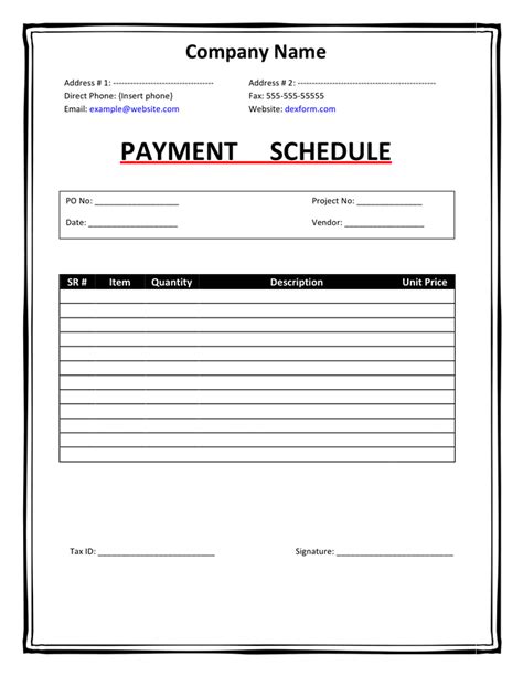 Rent Invoice Template Excel