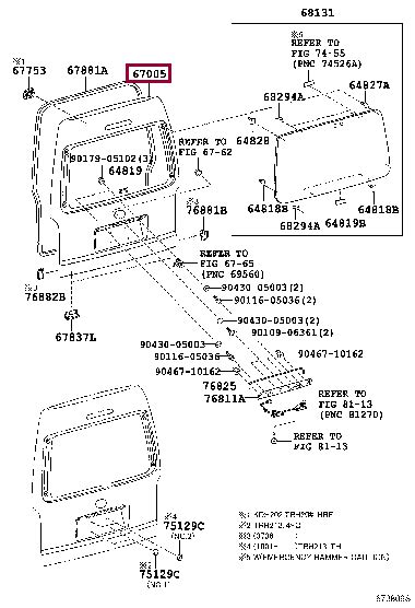 Panel Sub Assy Back Door L Toyota L