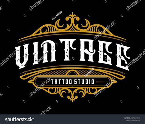 Vintage Tattoo Studio Emblem Tattoo Lettering Stock Vector (Royalty ...