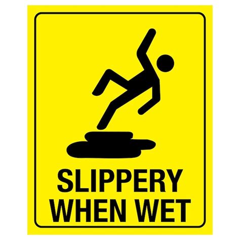 Premium Vector Slippery When Wet Sign Vector