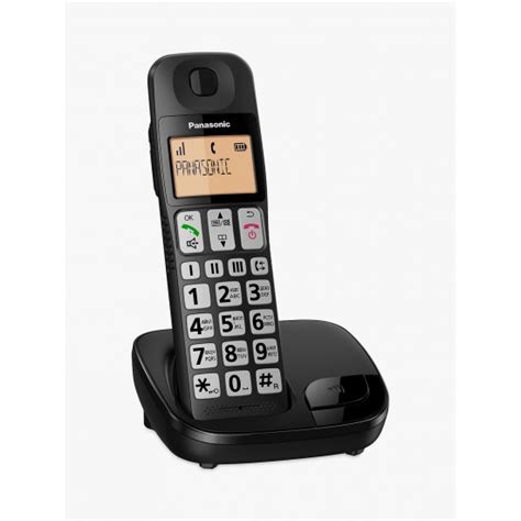 Panasonic KX TGE110EB Digital Cordless Telephone With Nuisance Call Block