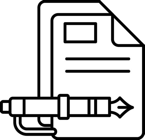 Document Line Icon Vector Art At Vecteezy