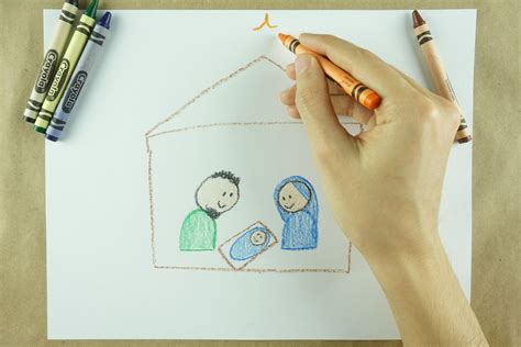 🖍️ How to Draw: A Nativity