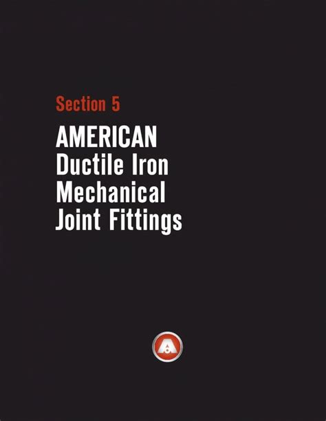 Pdf Section American Ductile Iron Mechanical Joint Pdf