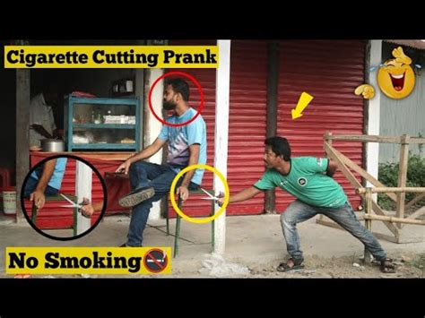 Cutting People S Cigarettes Prank Stop Smoking Prank Part By Horror