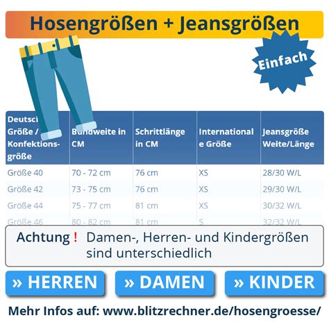 ᐅ Jeans Größentabelle Jeansgröße ermitteln Passt perfekt