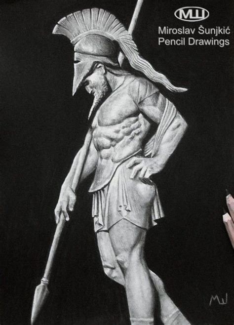 Pin by Alex on Обучение Spartan warrior Warrior drawing Greek statues