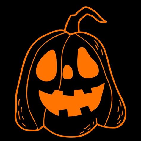 Calabaza Jack Linterna De Calabaza De Halloween Dibujo Lineal A Mano