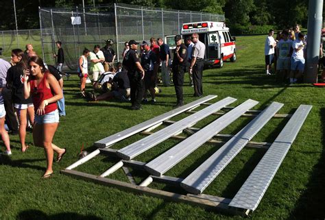 Bleachers collapse at Trumbull High