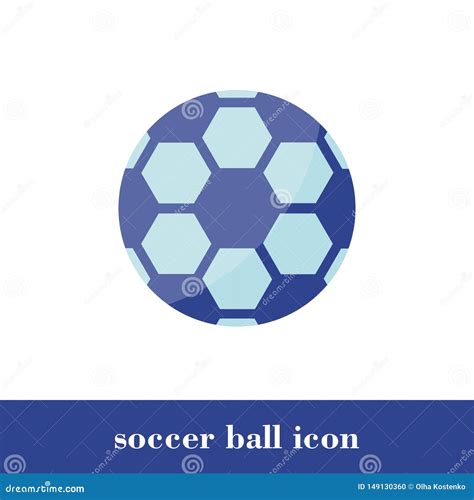 Icono Del Bal N De F Tbol Estilo Plano Bola Ilustraci N Del Vector